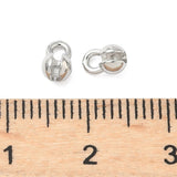 Låsehoveder – Langtidsholdbar Platinbelagt Messing (5,5x4mm) 8 stk. - Uniq Perler - 124551