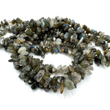 Labradorit Chips Perler, (5 - 8mm) 80cm streng - Uniq Perler - 115365