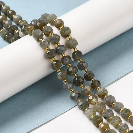 Labradorit – Facetteret, Rondel (7 - 8x5 - 6mm) - Uniq Perler - 111689