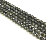 Labradorit – Grå/Sort, Facetteret (12mm) - Uniq Perler - 112732