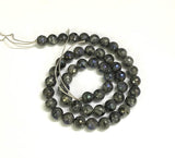 Labradorit – Grå/Sort, Facetteret (12mm) - Uniq Perler - 112732