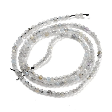 Labradorit – Grå/Sort, Facetteret (2mm) - Uniq Perler - 112447