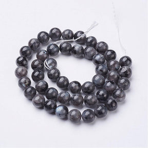 Labradorit – Grau/Schwarz, Rund (6mm) - Uniq Perler - 0000001436