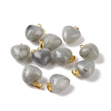 Labradorith Herz Anhänger – Messing,(18x15mm) - Uniq Perler - 