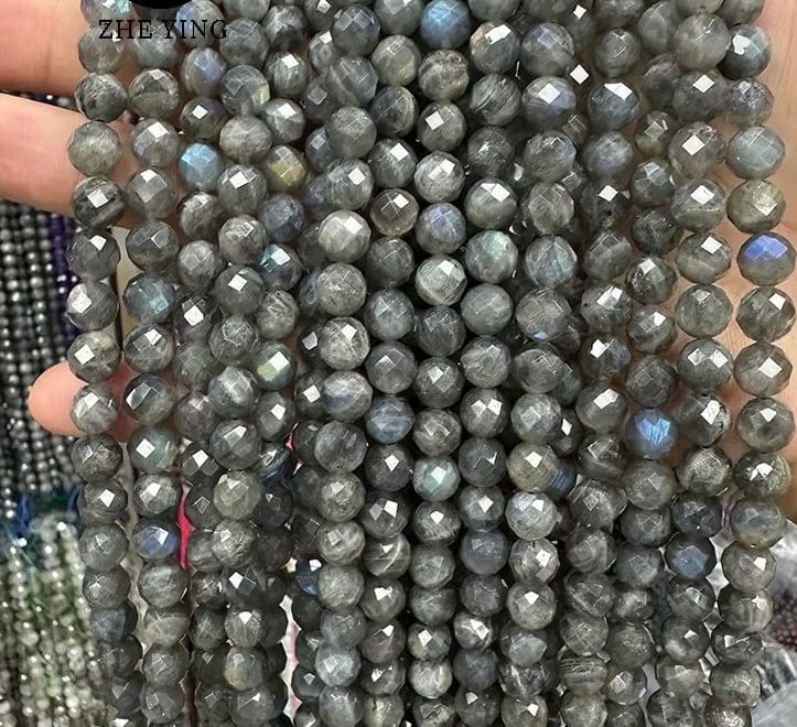 Labradorit Perler – Facetteret (10mm) - Uniq Perler - 645667
