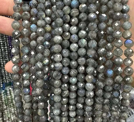 Labradorit Perler – Facetteret (10mm) - Uniq Perler - 645667