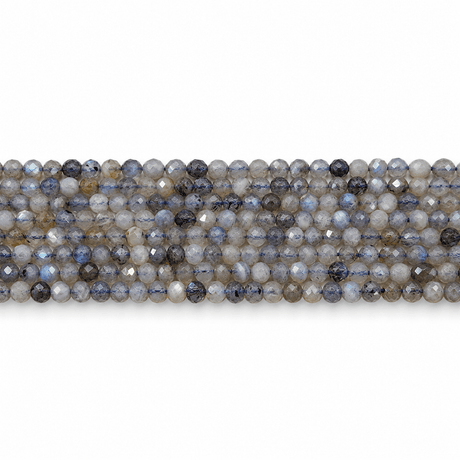 Labradorit Perler – Facetteret Rund (4mm) - Uniq Perler - 125613