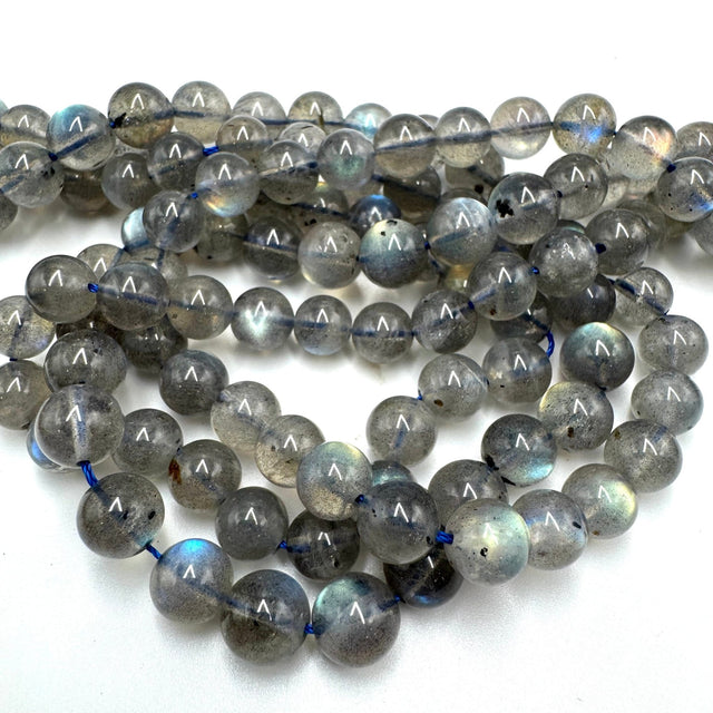 Labradorit – Rare Kvalitet, Rund (8mm) - Uniq Perler - 675644