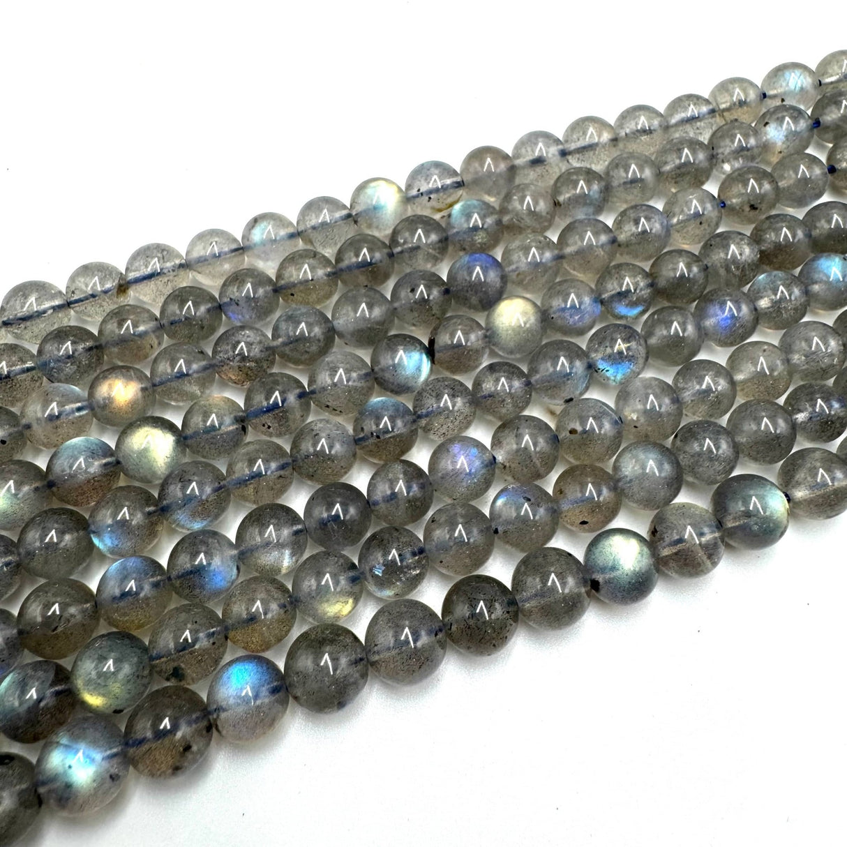 Labradorit – Rare Kvalitet, Rund (8mm) - Uniq Perler - 675644