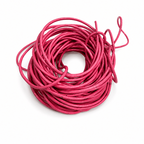 Lædersnor - Pink, Rund (1,8mm, 10m) - Uniq Perler - 123414
