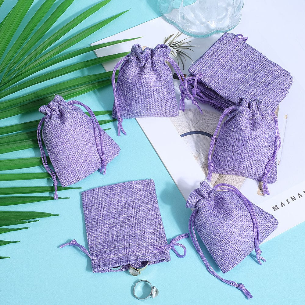 Lærredspose – Lilla (9x7cm) 24 Stk - Uniq Perler - 115194