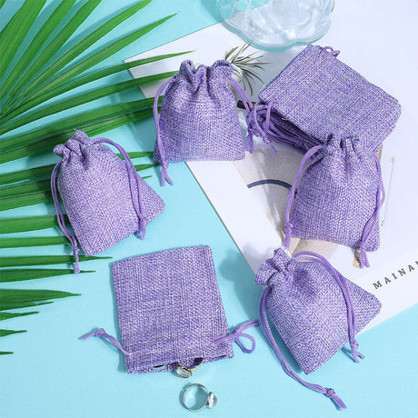 Lærredspose – Lilla (9x7cm) 24 Stk - Uniq Perler - 115194