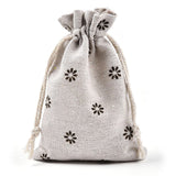 Lærredspose Med Blomster (10x14cm) – 10 Stk - Uniq Perler - 113980