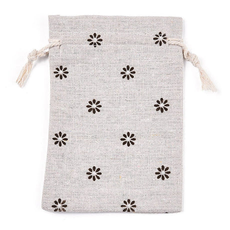 Lærredspose Med Blomster (10x14cm) – 10 Stk - Uniq Perler - 113980