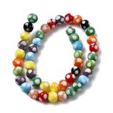 Lampwork Glasperler – Farve Mix, Runde Med Prikker (8~9x7~8mm) - Uniq Perler - 122690