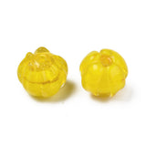 Lampwork Glasperler – Gul, Blomsterform (10~11x11.5~12.5mm) 6 Stk - Uniq Perler - 118844