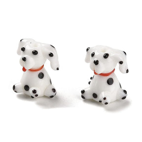 Lampwork Glasperler – Hunde (18–21mm) 2 stk. - Uniq Perler - 115714