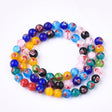 Lampwork Glasperler – Runde med Hjerte, Mixfarver (6mm) - Uniq Perler - 