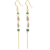 Lange Øreringe Med Kæde - Uniq Perler - 247343