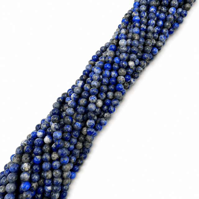 Lapis Lazuli - Blå (4mm) - Uniq Perler - 0000005188