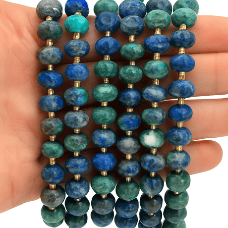 Lapis Lazuli – Facetterede, Rondel (10x6,5mm) - Uniq Perler - 554928