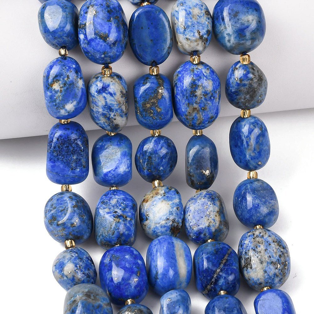Lapis Lazuli Nuggets – Tumble (12–20mm) - Uniq Perler - 117559