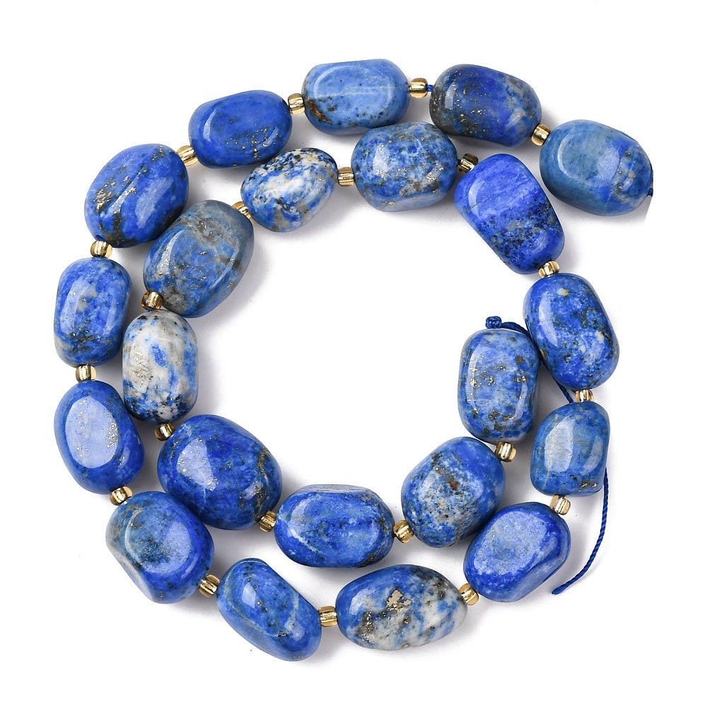 Lapis Lazuli Nuggets – Tumble (12–20mm) - Uniq Perler - 117559