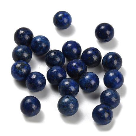 Lapis Lazuli Perle – Top gebohrt Rund (10,5mm) - Uniq Perler - 117301
