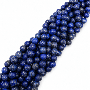 Lapis Lazuli Perler – Blå, Runde (8mm) - Uniq Perler - 124527