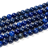Lapis Lazuli Perler – Blå, Runde (8mm) - Uniq Perler - 124527