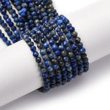 Lapis Lazuli Perler – Facetterede, Runde (3,25mm) - Uniq Perler - 116972