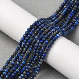 Lapis Lazuli Perler – Facetterede, Runde (3,25mm) - Uniq Perler - 116972