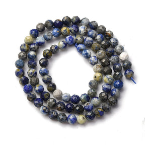 Lapis Lazuli Perler – Facetterede, Runde (4.5mm) - Uniq Perler - 