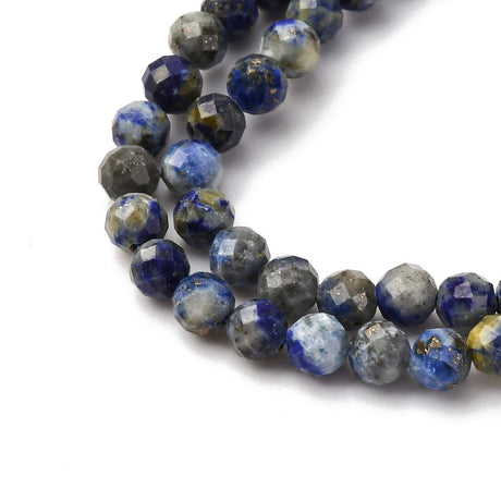 Lapis Lazuli Perler – Facetterede, Runde (4.5mm) - Uniq Perler - 