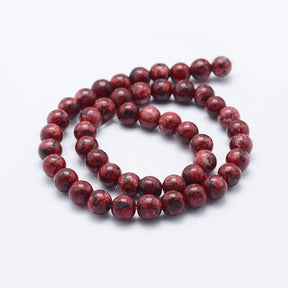Larvikite – Dark Red (8mm) - Uniq Perler - 113040