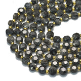 Larvikit, Møntformet, Facetteret, (8x5mm) - Uniq Perler - 114589