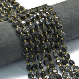 Larvikit, Møntformet, Facetteret, (8x5mm) - Uniq Perler - 114589