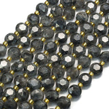 Larvikit, Møntformet, Facetteret, (8x5mm) - Uniq Perler - 114589