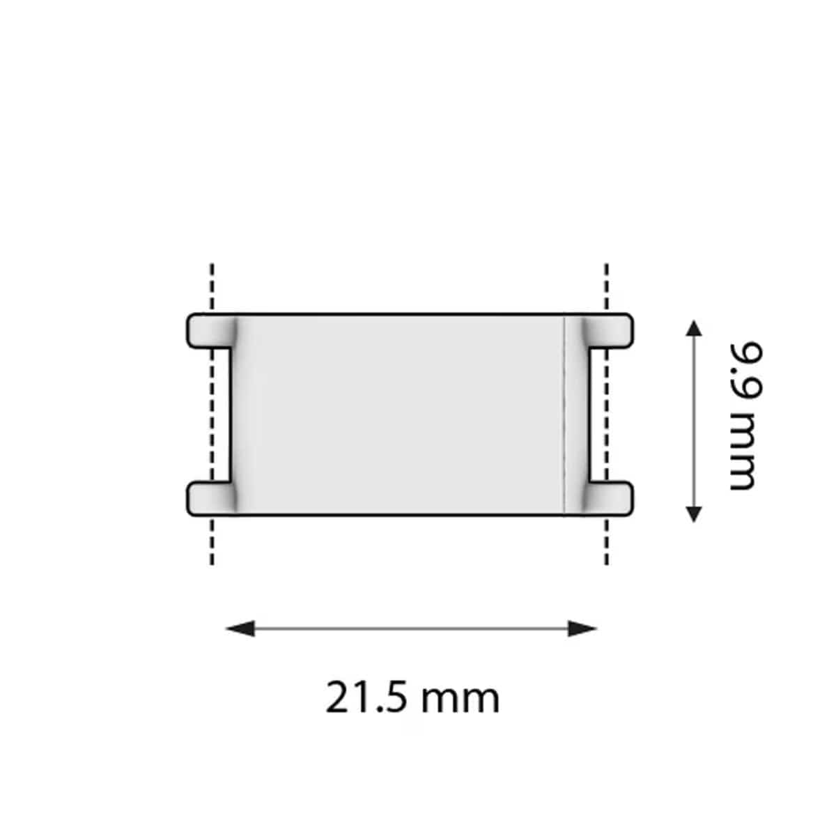 Lås Til Miyuki Delica Perler – Forsølvet (21x9,9mm) - Uniq Perler - 815915