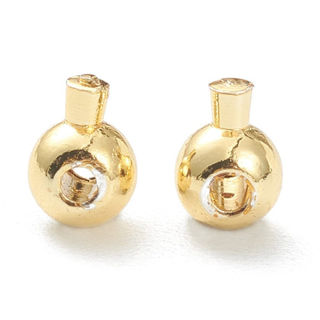 Låse Perler - Langtidsholdbar Forgyldning (10 stk.) - Uniq Perler - 418848