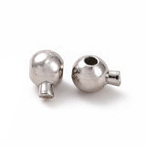 Låse Perler – Platinfarvet Messing, 4,5x3,5x3mm (8 Stk) - Uniq Perler - 114944