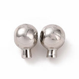 Låse Perler – Platinfarvet Messing, 4,5x3,5x3mm (8 Stk) - Uniq Perler - 114944