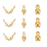 Låsehoveder – 18K Forgyldt Messing, 7x4mm (10 Stk) - Uniq Perler - 111776