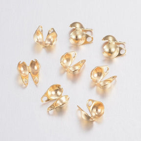 Schließköpfe – 18K Vergoldet Stahl (6x4x3mm) 20 Stk - Uniq Perler - 0001489456
