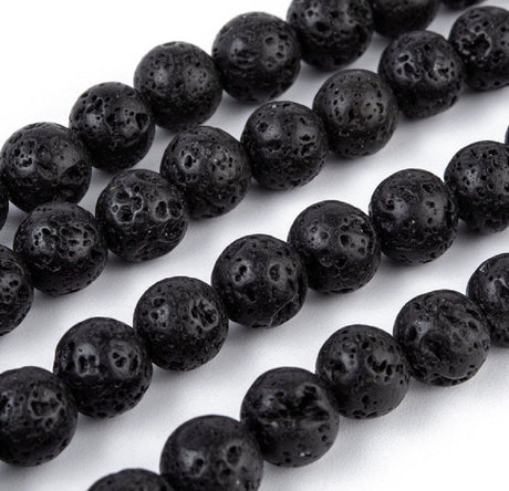 Lava Perler – Sort (8mm) - Uniq Perler - 1111489841