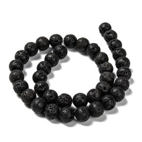 Lava Perler – Sort, Rund (10mm) - Uniq Perler - 442847