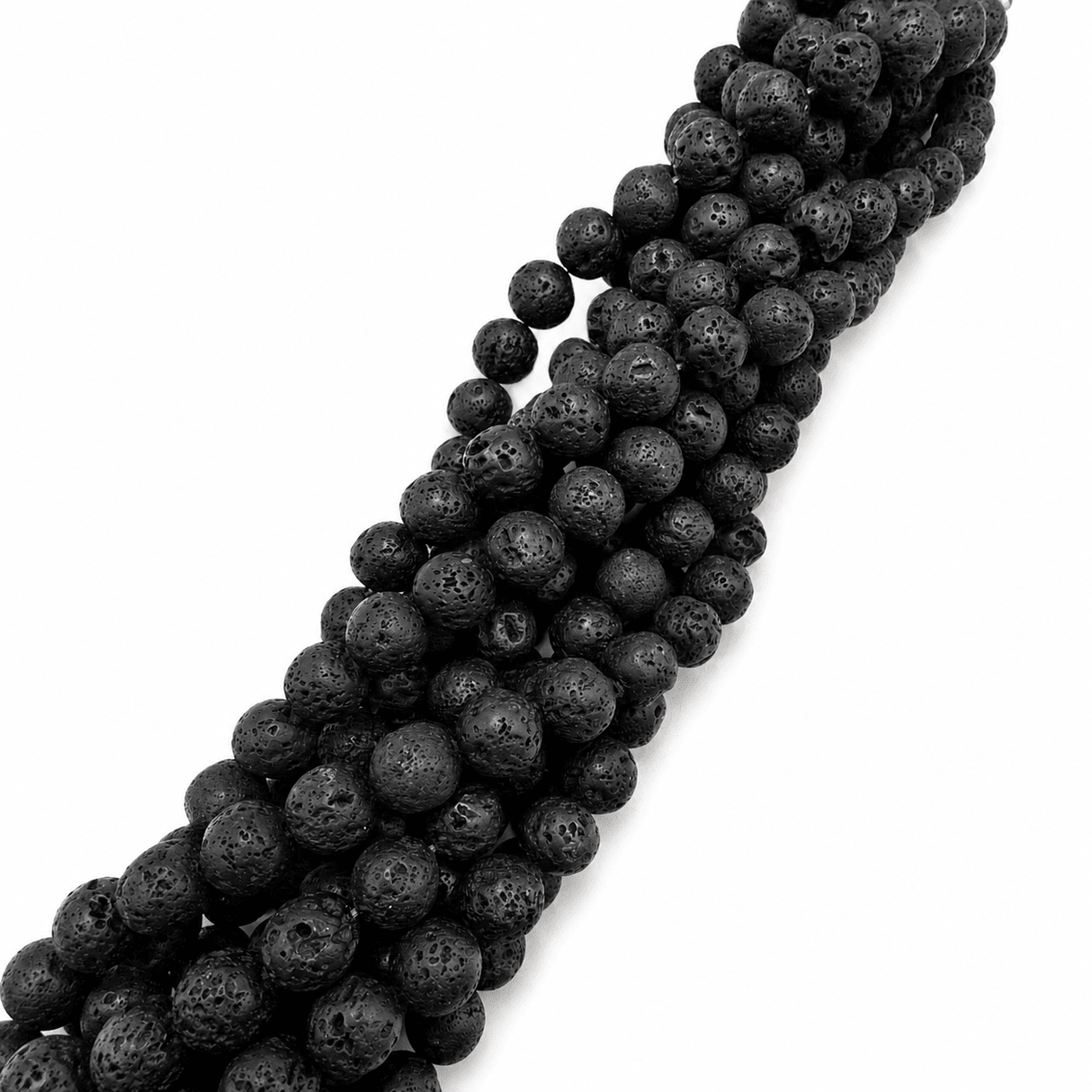 Lava Perler – Sort, Rund (12mm) - Uniq Perler - 112953