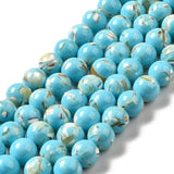 LBEADS Ass. perler og sten 10 mm syntetisk turkis perler