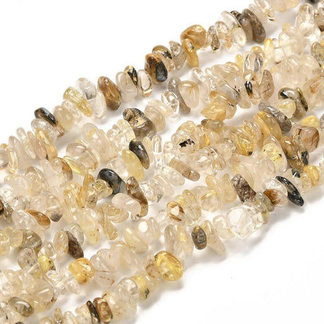 LBEADS kvarts perler 5-14 mm rutilated kvarts krystal nugget
