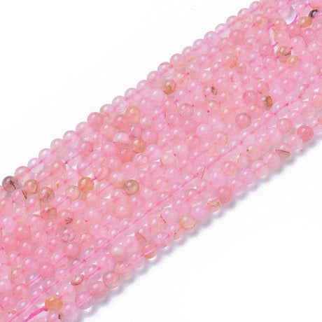 LBEADS Kvarts perler 6 mm Rosakvarts perler